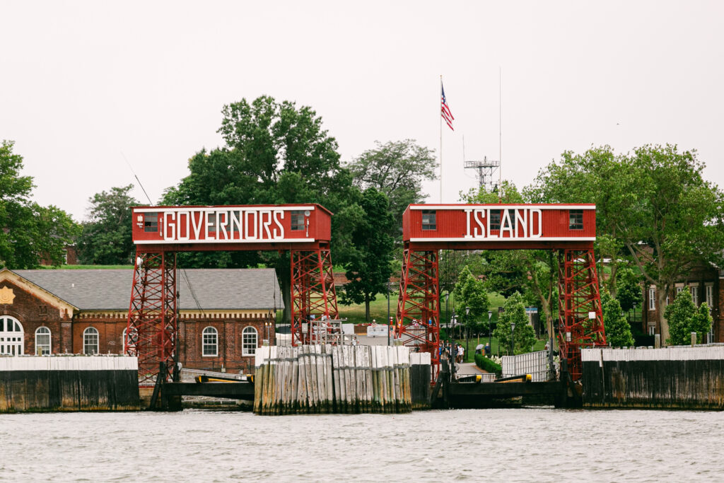 Arriving by ferry to Governors Island