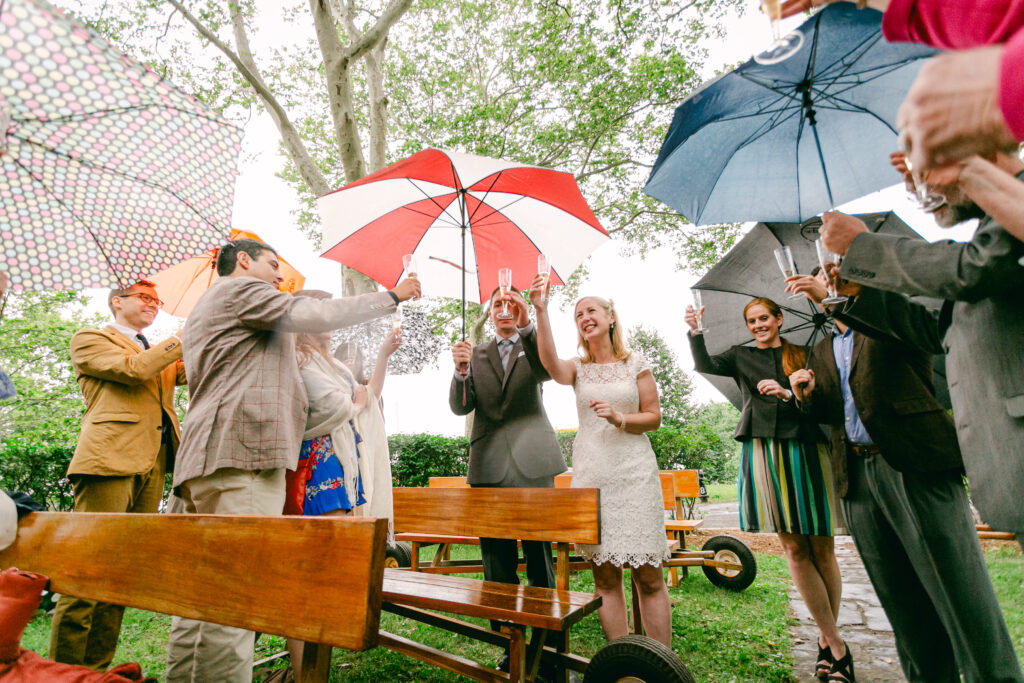 Rainy day wedding toast