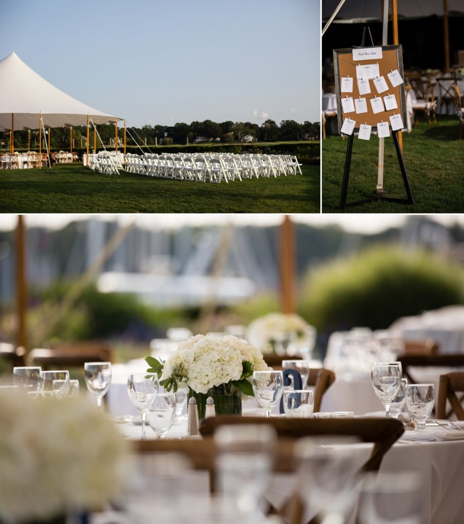 Riverside Yacht Club Wedding tent set-up