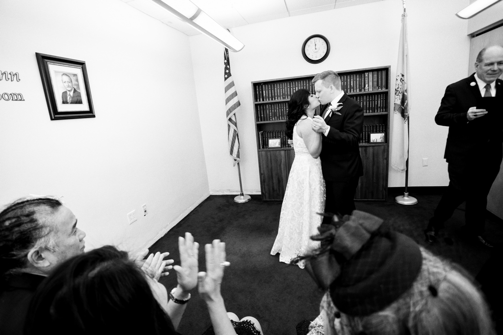 Wedding ceremony at the Bergen County Clerk's office.