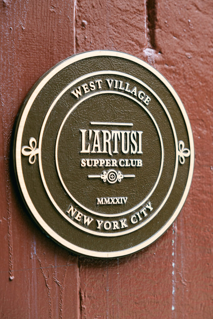 L'Artusi Supper Club plaque