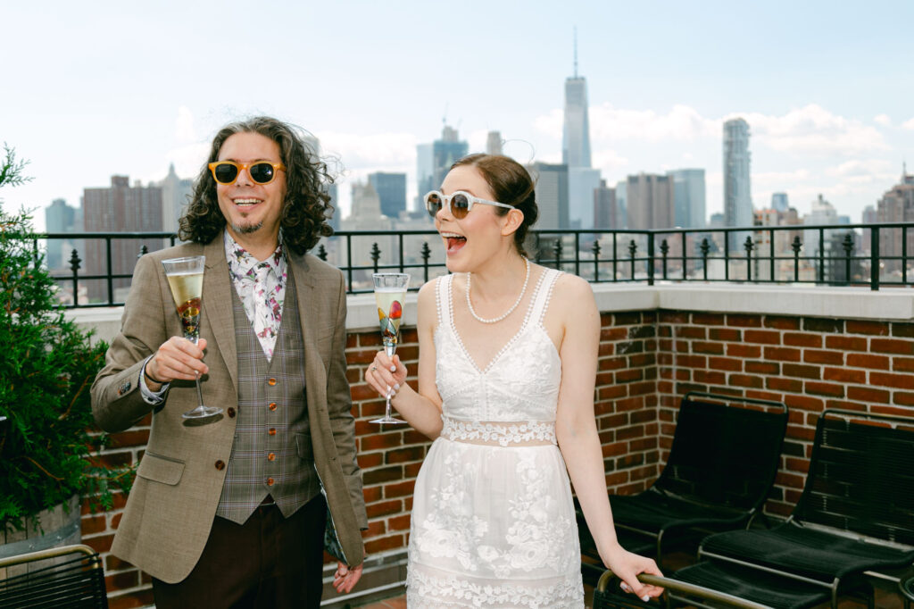 Wedding celebration on NY rooftop