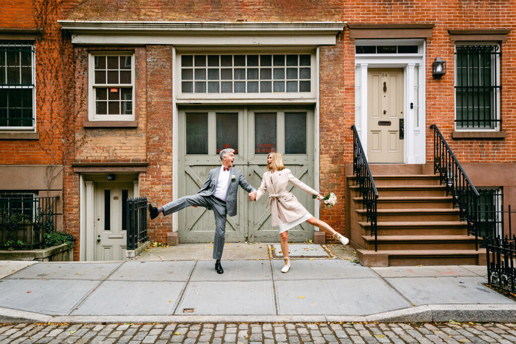 The West Village is a great spot for wedding portraits.