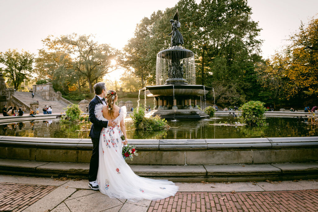Bethesda Fountain in Central Park is one of the most iconic places to elope in NYC.