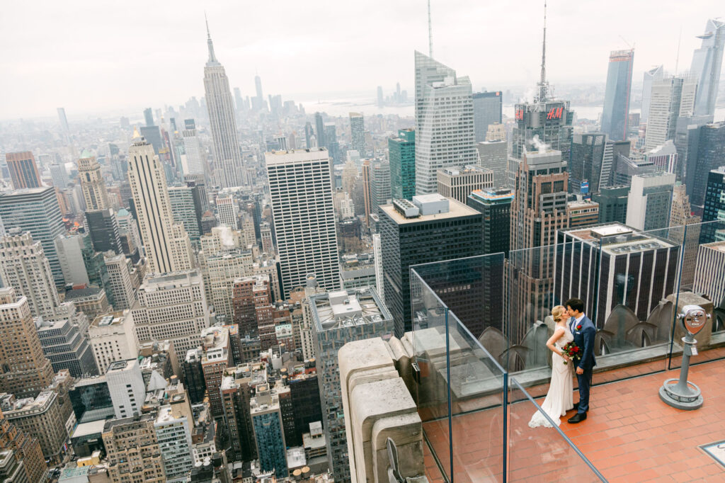 Top of the Rock is one of the most iconic places to elope in NYC.