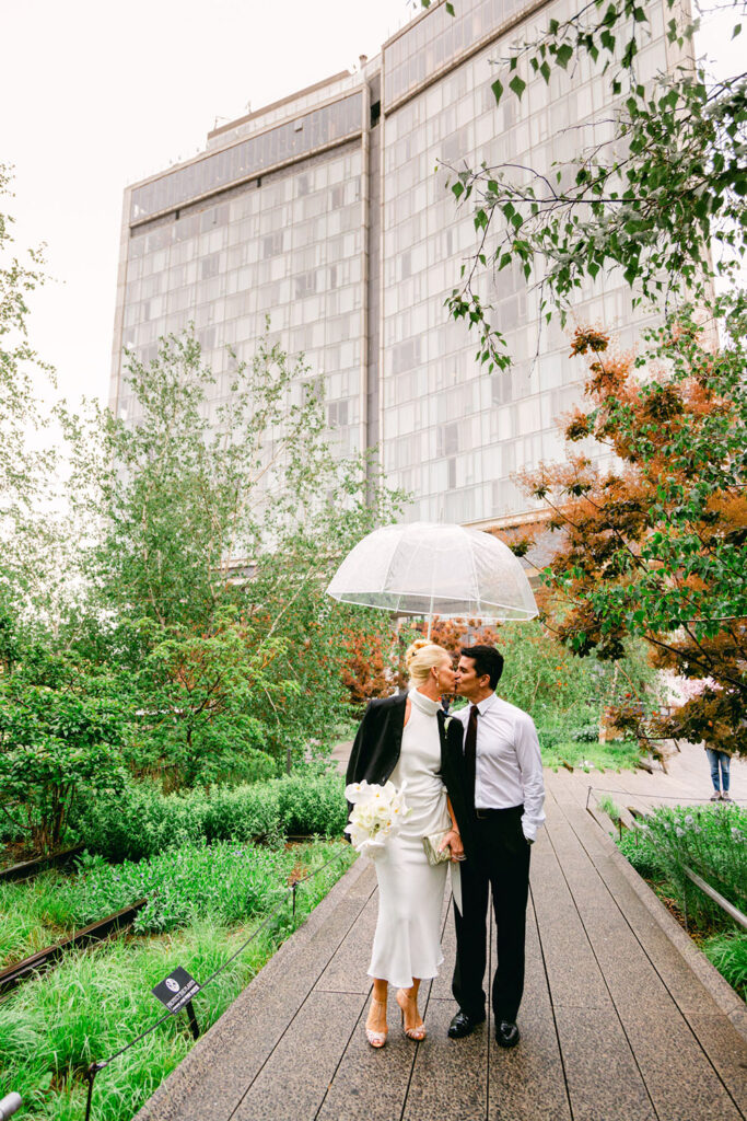 High Line is a great spot for wedding portraits.