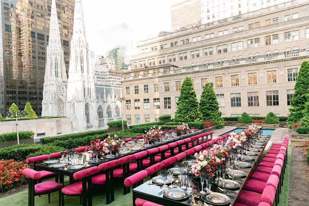 610 Loft and Gardens is an iconic wedding terrace venue with unparalleled views of Manhattan.