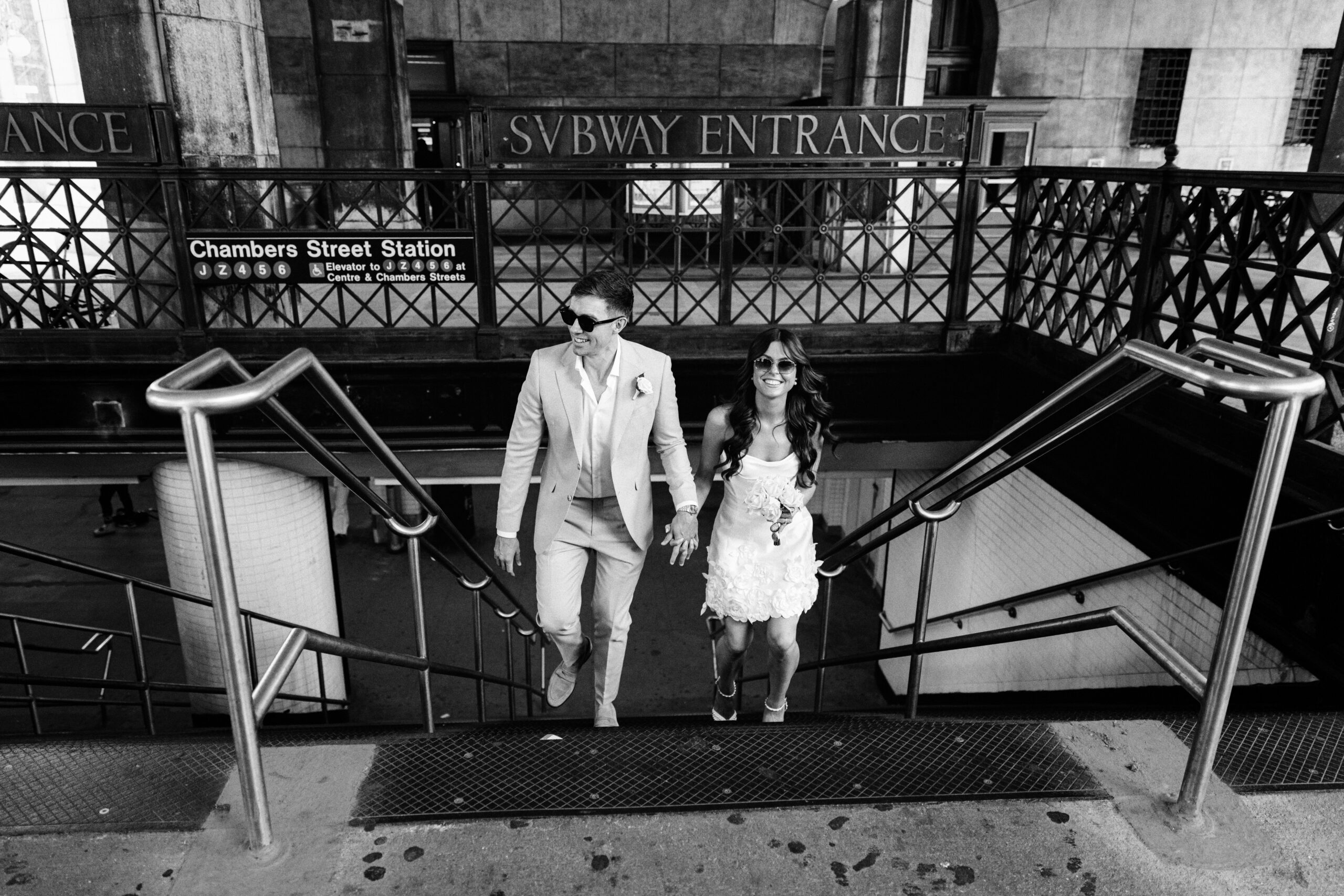 City Hall subway station wedding portraits